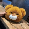 2020 New Super cute bear head fur bag, plush single-shoulder chain bag, fashionable and versatile crossbody bag, Jinquan 0801 booth Specification image